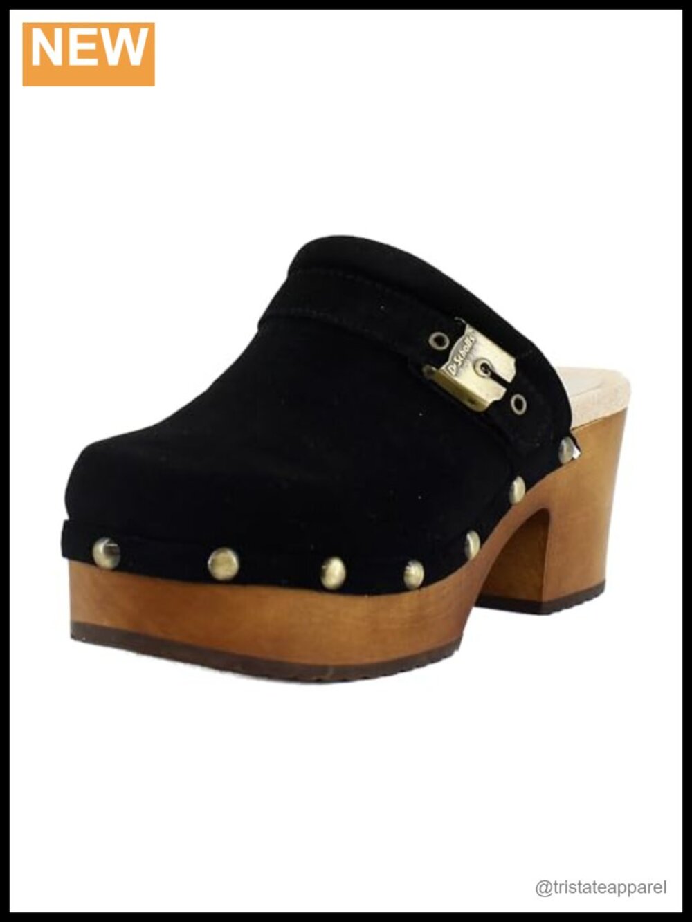 Womens Suede Leather Slip On Mule Clog Platform Comfort Casual Shoe